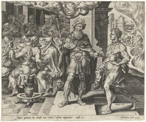 Bestrafung des Mannes ohne Hochzeitskleidung (Serie) von Dirck Volckertsz. Coornhert
