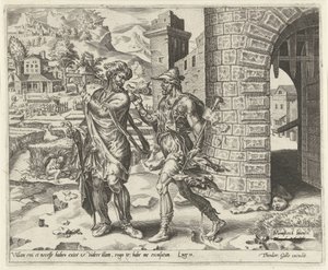 Erste Ausrede: Das neue Feld (Serie: Gleichnis eines Hochzeitsfestes) von Dirck Volckertsz. Coornhert
