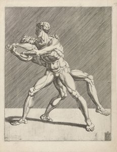 Zwei Ringer von Dirck Volckertsz. Coornhert