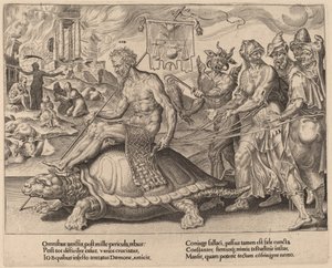 Der Triumph von Hiob von Dirck Volckertz Coornhert after Maerten van Heemskerck