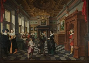 Eine siebenteilige dekorative Sequenz: Ein Innenraum, 1630-32