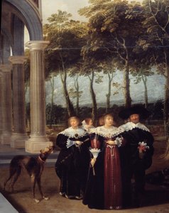 Paar beim Spaziergang (Detail) von Dirck van Delen