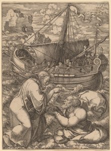 Der heilige Petrus geht auf dem Wasser