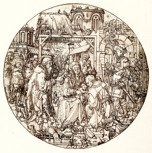 Die Heiligen Drei Könige verehren das Jesuskind
