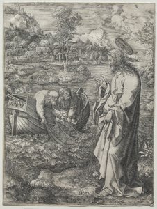 Jesus ruft St. Peter und St. Andreas von Dirk Vellert