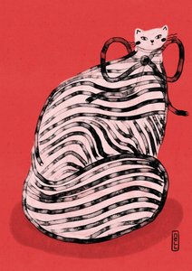 Launische rot gestreifte Katze von Dirkie Nell