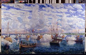 Die Flotte von Peter I. von Russland (der Große) von Dmitri Nikolayevich Kardovsky