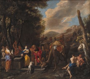 Rebekka und Eliezer am Brunnen