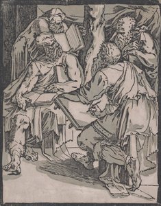 Vier Kirchenlehrer, ca. 1540-1550 von Domenico Beccafumi