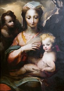 Madonna und Kind mit dem jungen Johannes dem Täufer von Domenico Beccafumi