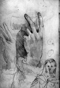 Studien einer Hand und einer Frau von Domenico Beccafumi