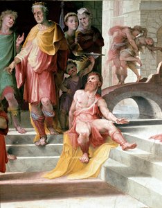Das Opfer von Seleucos de Locres. Detail. Fresko von Domenico Beccafumi 1529-1535, Siena, Palazzo Pubblico von Domenico Beccafumi
