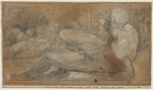 Drei männliche Akte, um 1540-1547 von Domenico Beccafumi