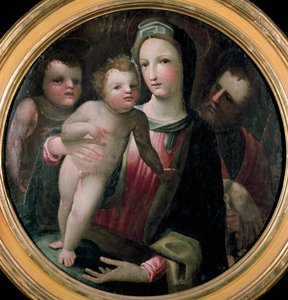 Tondo der Heiligen Familie mit dem Kind Johannes dem Täufer