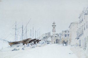 Ansicht der Waffen in Taggia, ca. 1860, von Pasquale Domenico Cambiaso (1811-1894), Italien von Domenico Cambiaso