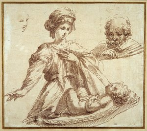 Die Heilige Familie von Domenico Campagnola