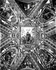 Jungfrau der Unbefleckten Empfängnis mit Heiligen und Engeln, in der Cappella Paolina, ca. 1611 von Domenico Cresti Passignano
