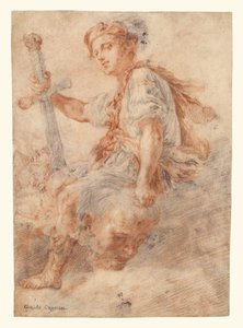 David mit dem Kopf von Goliath (recto); Zwei Studien, eine von einer Frau (verso)