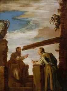 Das Gleichnis vom Splitter und Balken von Domenico Fetti or Feti