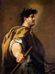 Porträt des römischen Kaisers Domitian (Titus Flavius Domitianus) (51-96) Gemälde von Domenico Fetti (1589-1623) 17. Jahrhundert