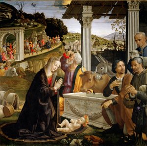 Anbetung der Hirten Gemälde von Domenico Ghirlandaio (1449-1494) 1483-1485
