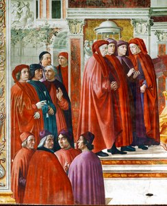 Verkündigung an Zacharias (Detail) von Domenico Ghirlandaio