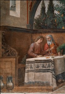 Das letzte Abendmahl (Detail) von Domenico Ghirlandaio