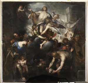 Martyrium und Ruhm des Jakobus, Sohn des Zebedäus von Domenico I Piola