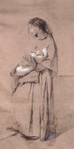 Verlassene Mutter von Domenico Induno