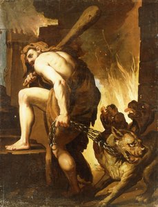 Herkules zieht Cerberus aus der Hölle