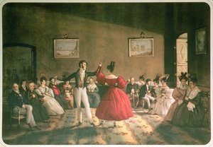 Tanz in einem Salon in Buenos Aires (ca. 1831) von Domenico Pellegrini