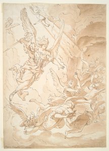 Sturz der rebellischen Engel von Domenico Piola