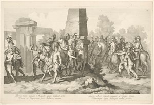 Soldaten bei Obelisk von Domenico Rossetti