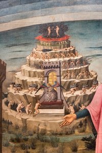 Dante Alighieris Göttliche Komödie, Detail des Läuterungsbergs von Domenico di Michelino