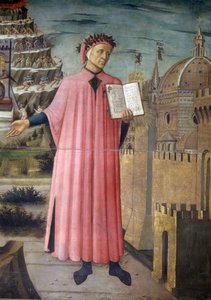 Porträt von Dante Alighieri, Florenz und Allegorie der Göttlichen Komödie