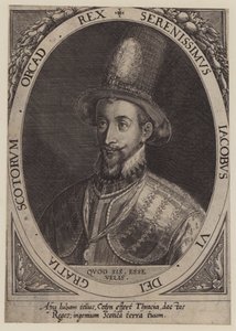 König James VI. von Schottland (Gravur)