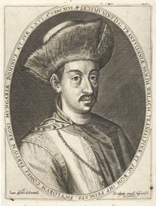 Sigismund Bathory 1572-1613, Fürst von Siebenbürgen. Aus Atrium heroicum, Augsburg 1600-1602 von Dominicus or Custodis Custos