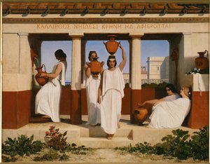 Griechische Frauen am Brunnen von Dominique Louis Papety