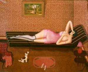 Sommerlicher Mittagsschlaf (Liegende Frau) von Dominique Peyronnet