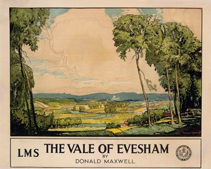 Das Tal von Evesham, Plakatwerbung für London, Midland und Scottish Railway