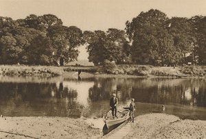 Londons Fluss bei der Isleworth-Fähre mit Blick auf die grünen Lichtungen der Kew Gardens von Donald McLeish