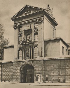 Haupttor von St. Bartholomews, Londons ältestes Krankenhaus, um 1935 von Donald McLeish
