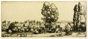 Landschaft, Poigny von Donald Shaw MacLaughlan