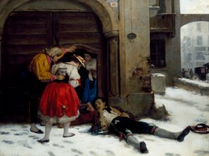 Rückkehr nach einer durchfeierten Nacht von Donenico Scattola