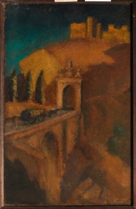 Berglandschaft mit Brücke, ca. 1910