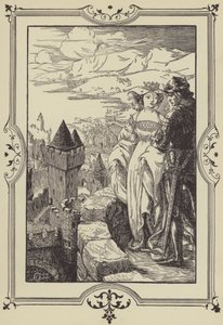Annoure brachte den König auf die Zinnen (Lithografie)