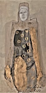 Abstrakte Goldene Figur von Doris Schmitz
