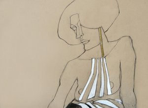 Abstrakte goldene Frau von Doris Schmitz
