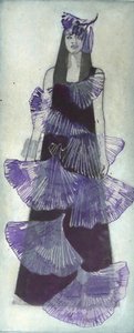 Dramatisches Lila Kleid