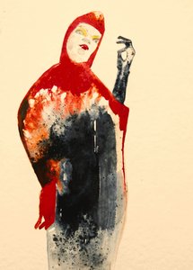 Rätselhafte verhüllte Figur